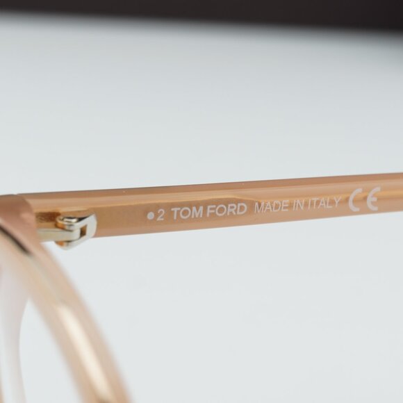Tom Ford FT5784-D-B 072 Round Eyeglasses 48mm - Milky Pink/Blue Light Block - Picture 3 of 8